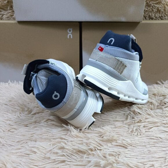 ON Running Cloud Cloudnova Women's White Sand Running Sneaker - Picture 5 of 5